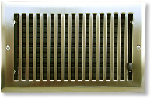 mission vent cover in antique brass