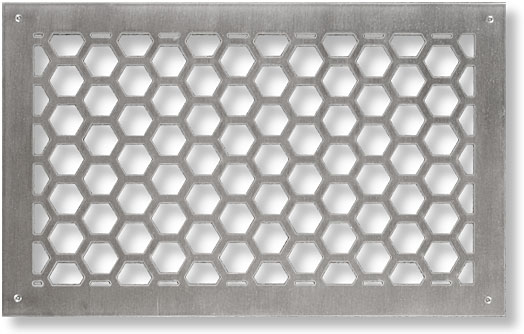 honeycomb motif metal vent cover
