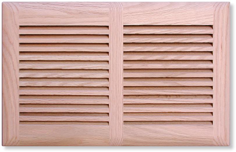 louvered wood vent cover