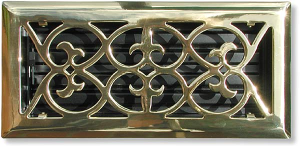 summit vent cover in polished brass